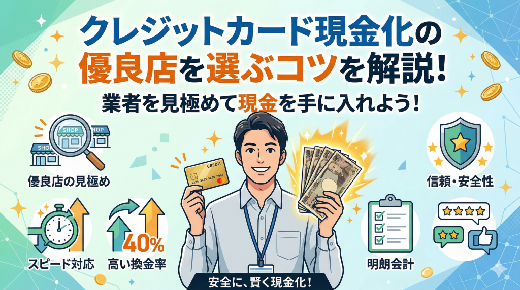 クレジットカード現金化の優良店とは？信頼できる店舗の選び方と利用のポイント